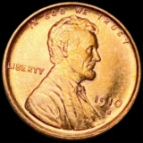 1910-S Lincoln Wheat Penny GEM BU RED