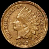 1863 Indian Head Penny NEARLY UNCIRCULATED