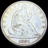 1884-O Seated Half Dollar ABOUT UNCIRCULATED