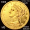 1866 $5 Gold Half Eagle UNCIRCULATED