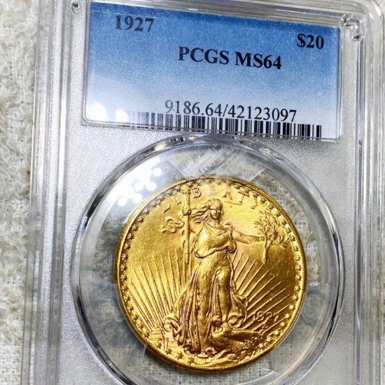 1927 $20 Gold Double Eagle PCGS - MS64
