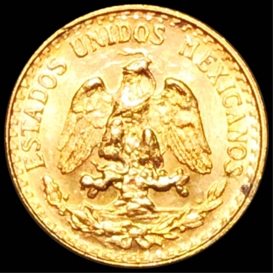 1945 Mexican Gold Dos Pesos UNCIRCULATED