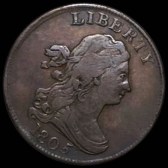 1805 Draped Bust Half Cent LIGHTLY CIRCULATED