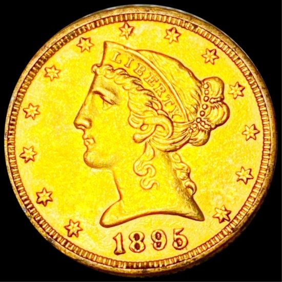 1895 $5 Gold Half Eagle UNCIRCULATED