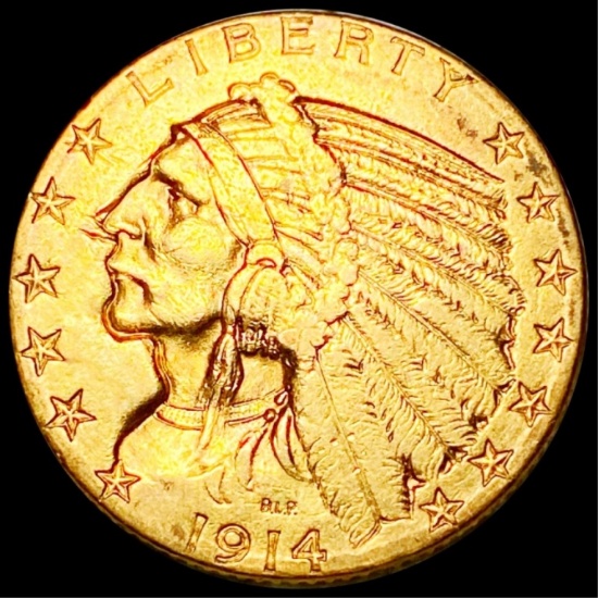 1914-S $5 Gold Half Eagle UNCIRCULATED