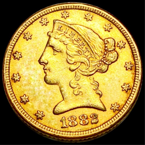 1882 $5 Gold Half Eagle UNCIRCULATED