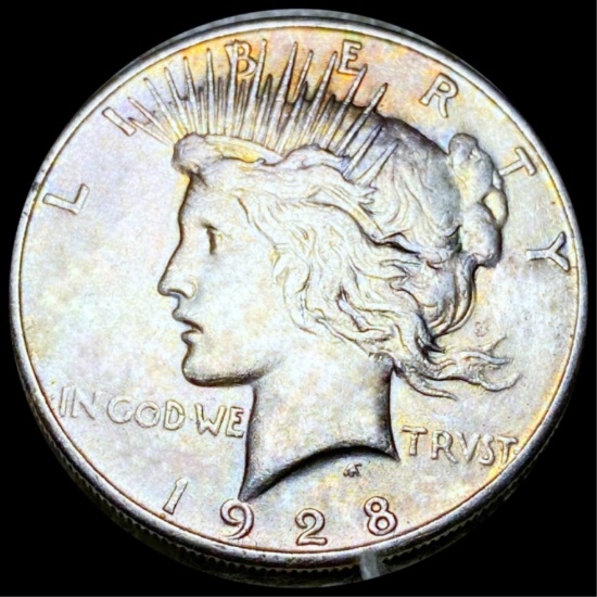 1928-S Silver Peace Dollar ABOUT UNCIRCULATED