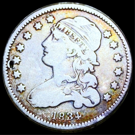 1834 Capped Bust Quarter NICELY CIRCULATED