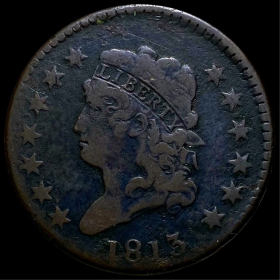 1813 Classic Head Large Cent NICELY CIRCULATED