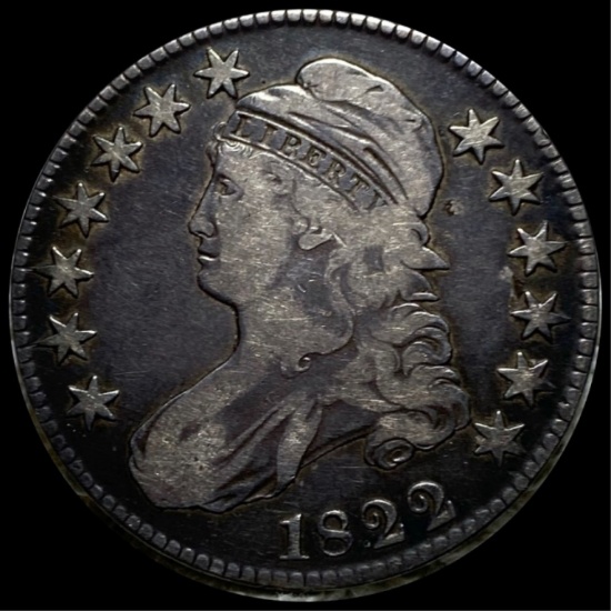 1822 Capped Bust Half Dollar LIGHTLY CIRCULATED