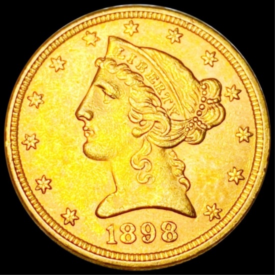 1898 $5 Gold Half Eagle UNCIRCULATED