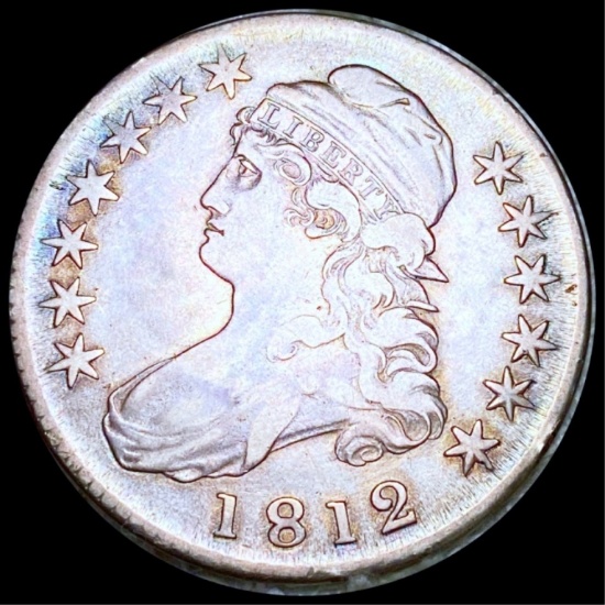 1812 Capped Bust Half Dollar LIGHTLY CIRCULATED