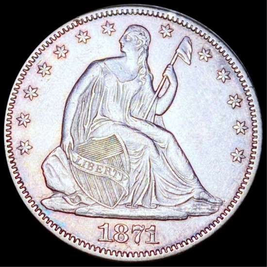 1871 Seated Liberty Half Dollar UNCIRCULATED