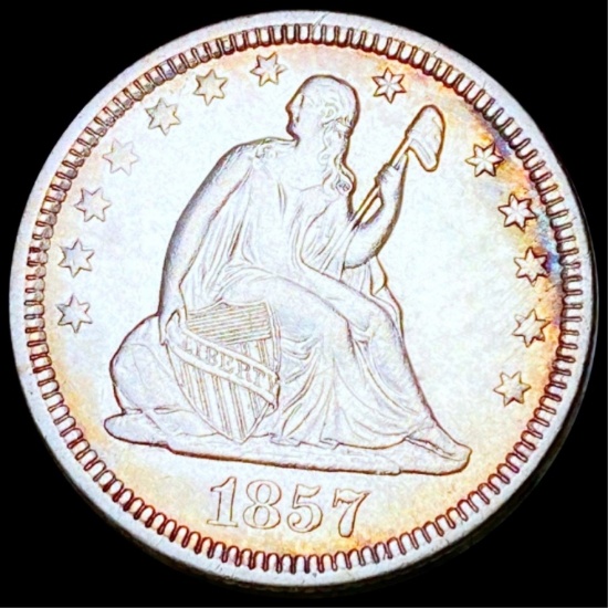 1857 Seated Liberty Quarter UNCIRCULATED