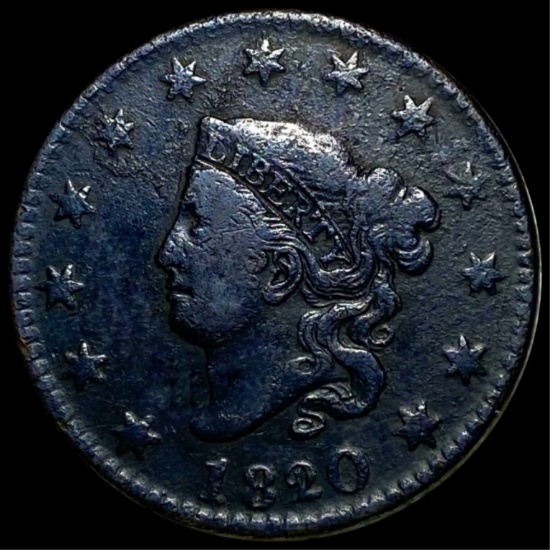 1820 Coronet Head Large Cent LIGHTLY CIRCULATED