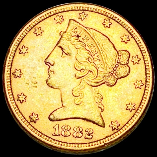 1882 $5 Gold Half Eagle UNCIRCULATED