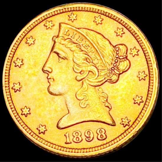 1898 $5 Gold Half Eagle UNCIRCULATED