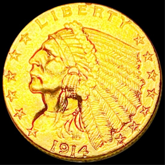 1914-D $2.50 Gold Quarter Eagle UNCIRCULATED