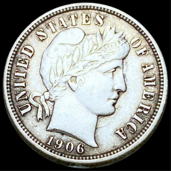 1906 Barber Silver Dime NEARLY UNCIRCULATED