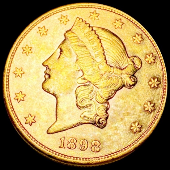 1898-S $20 Gold Double Eagle UNCIRCULATED
