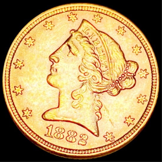 1882 $5 Gold Half Eagle UNCIRCULATED