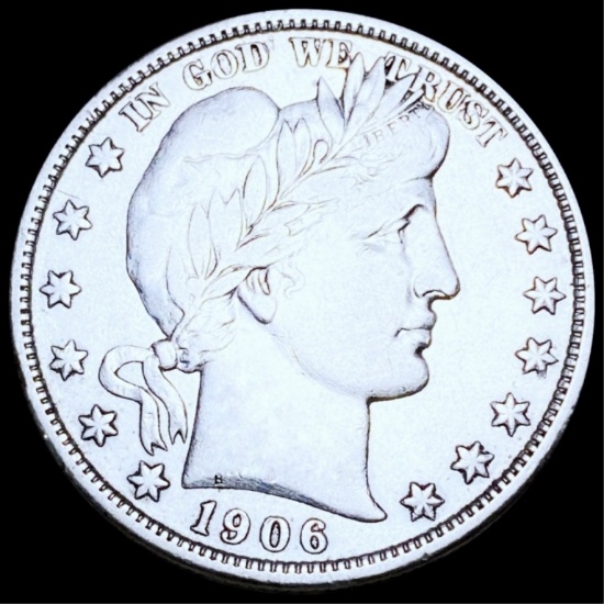 1906-D Barber Silver Half Dollar ABOUT UNC