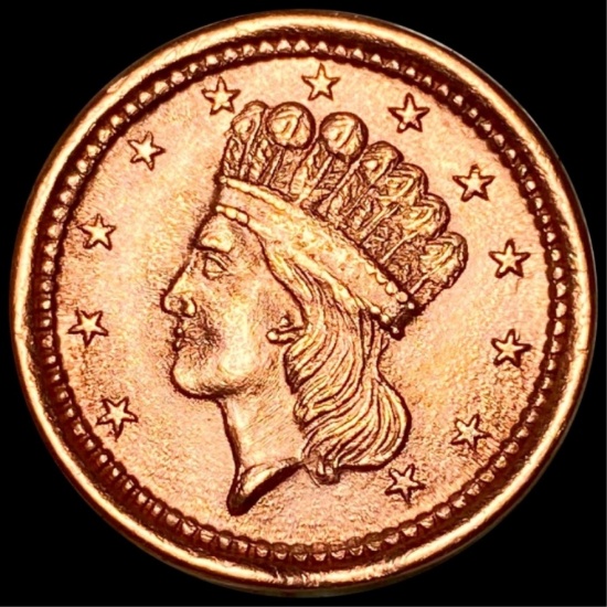 1864 Civil War Token GEM BU RED