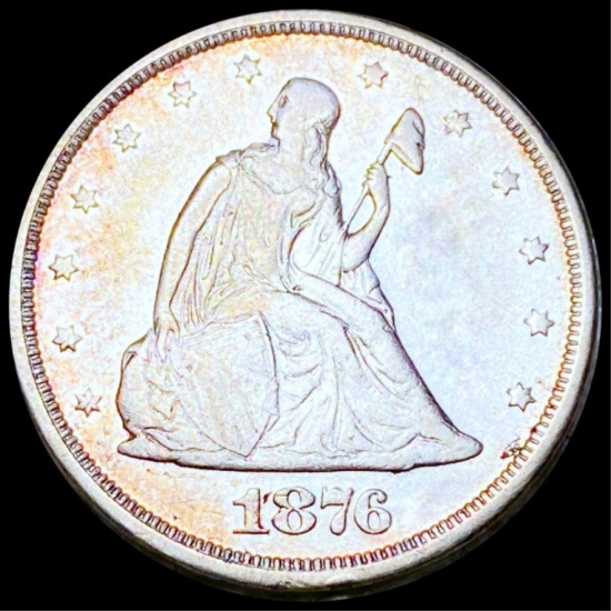 1876 Seated Twenty Cent Piece LIGHTLY CIRCULATED