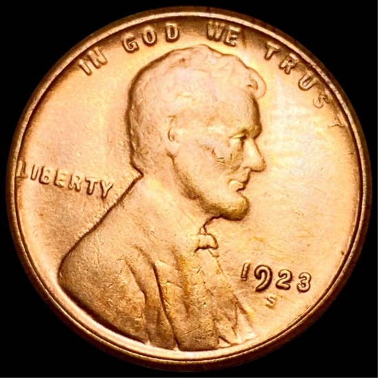 1923-S Lincoln Wheat Penny CHOICE BU RED