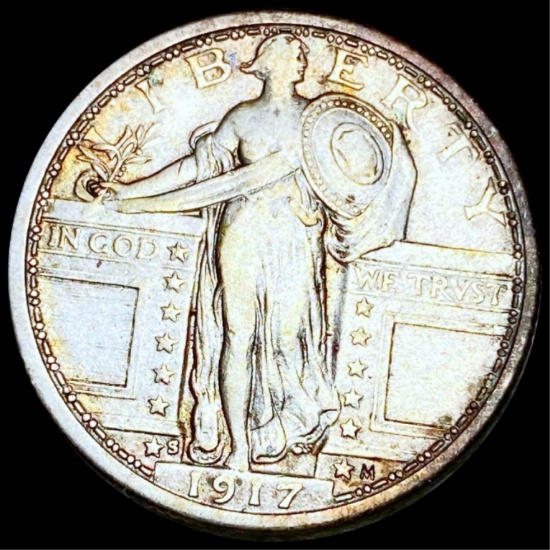 1917-S TY1 Standing Liberty Quarter LIGHT CIRC