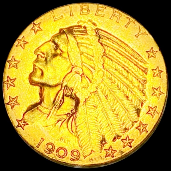 1909 $5 Gold Half Eagle UNCIRCULATED
