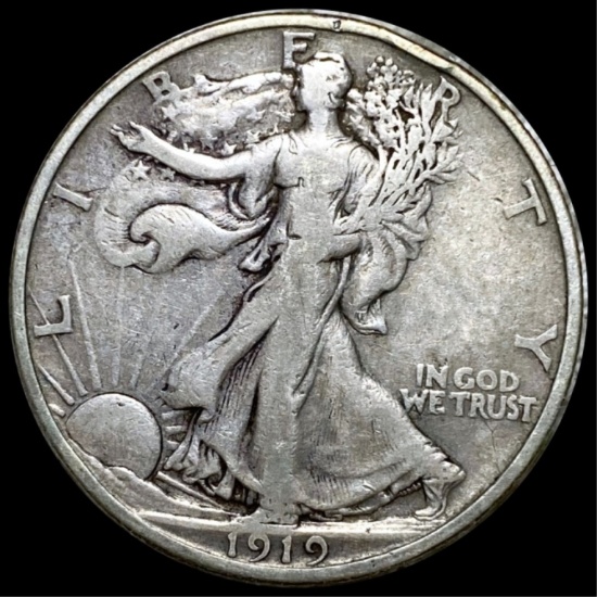1919-S Walking Half Dollar NICELY CIRCULATED