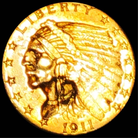 1911 $2.50 Gold Quarter Eagle NEARLY UNCIRCULATED