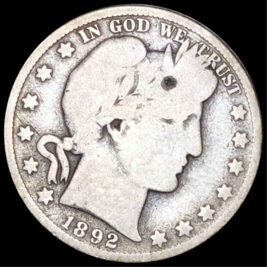 1892 Barber Half Dollar NICELY CIRCULATED