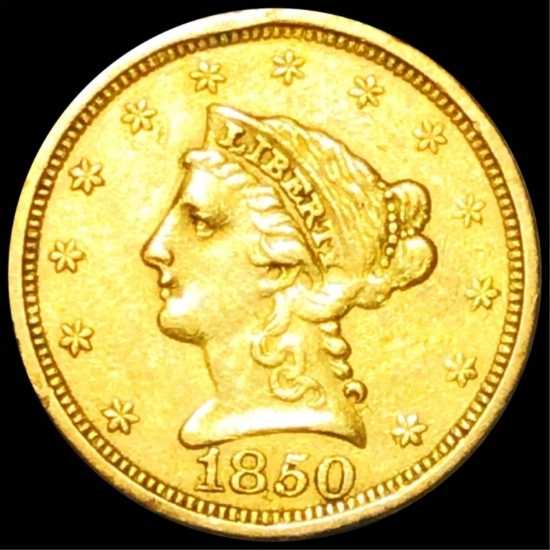 1850 $2.50 Gold Quarter Eagle UNCIRCULATED