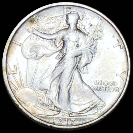 1917-S Walking Half Dollar LIGHTLY CIRCULATED