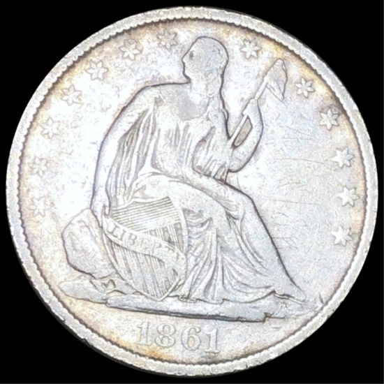 1861-O Seated Half Dollar LIGHTLY CIRCULATED