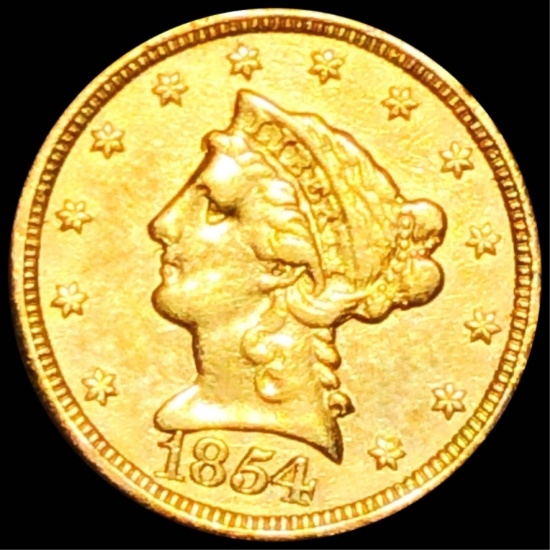 1854 $2.50 Gold Quarter Eagle LIGHTLY CIRCULATED