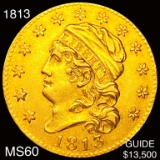 1813 $5 Gold Half Eagle UNCIRCULATED