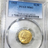 1915 $2.50 Gold Quarter Eagle PCGS - MS62