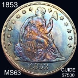 1853 Seated Liberty Dollar CHOICE BU