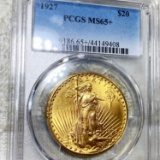 1927 $20 Gold Double Eagle PCGS - MS65+