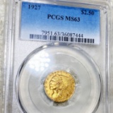 1927 $2.50 Gold Quarter Eagle PCGS - MS63