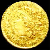 1880 Cal. Round 1/4 Gold Dollar UNCIRCULATED