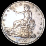 1873 Silver Trade Dollar ABOUT UNCIRCULATED
