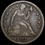1872 Seated Liberty Dollar NICELY CIRCULATED