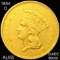 1854-O $3 Gold Piece CHOICE AU