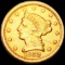 1852 $2.50 Gold Quarter Eagle NEARLY UNC