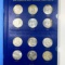 1948-63 Franklin Half Dollar Book UNC 35 COINS