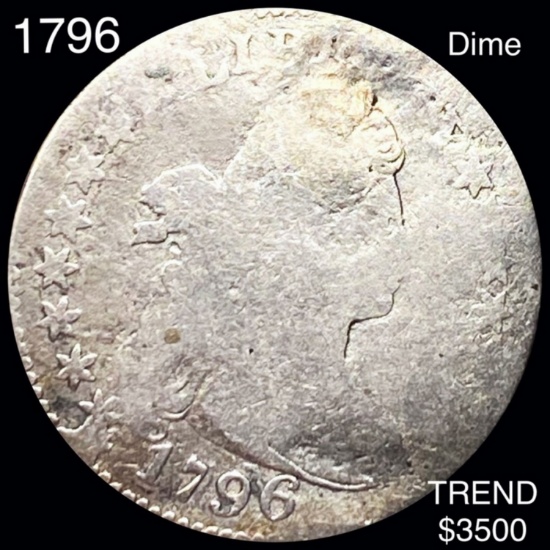 1796 Draped Bust Dime NICELY CIRCULATED